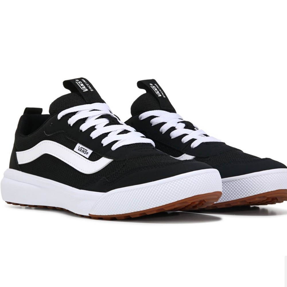 Vans Black and White Athletic Shoes - Picture 2 of 3